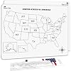 SCRIBBLEDO United States Map for Classroom Dry Erase Board for Kids Map of The United States 11”x14” White Board Teacher Student Classroom Learning Practice Travel USA Whiteboard