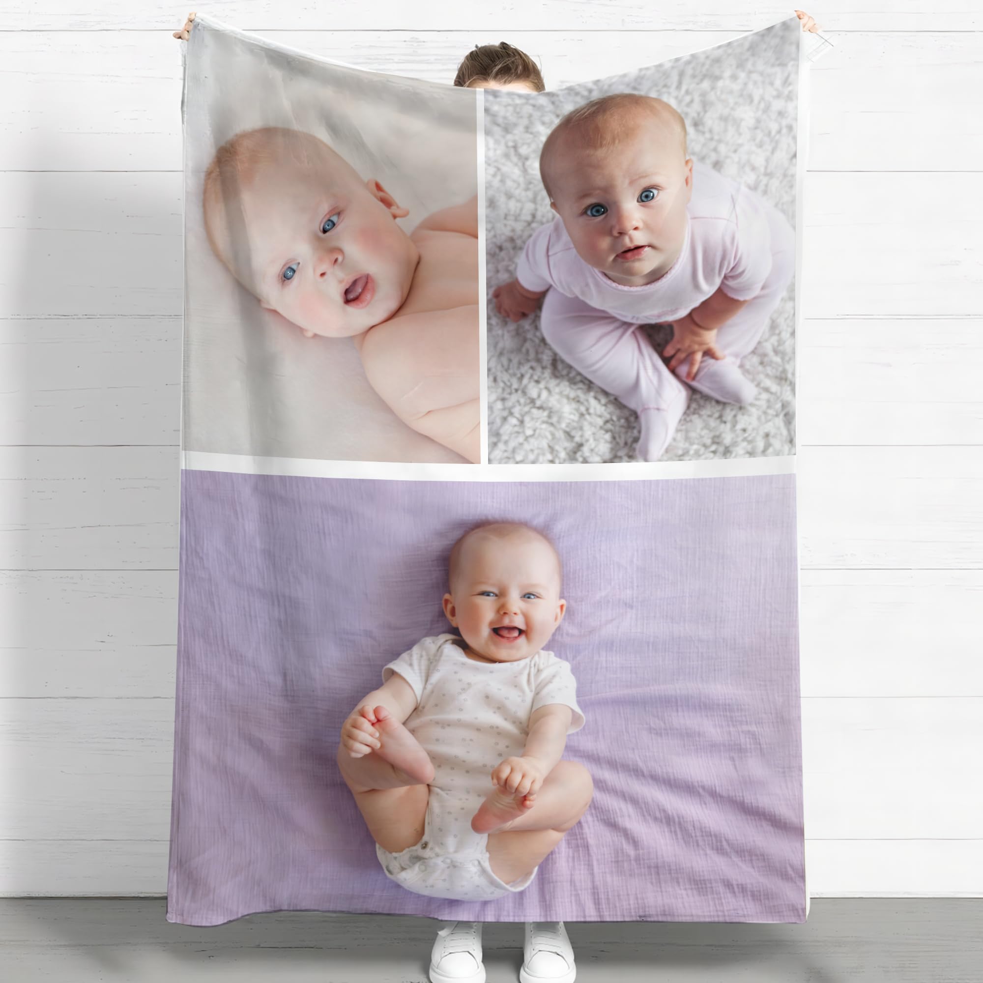 Customised Blanket with photos, Personalized Photos Throw Blanket for Adults Kids, Personalised Gifts for Wife Husband Family Friends Birthday Valentines Christmas