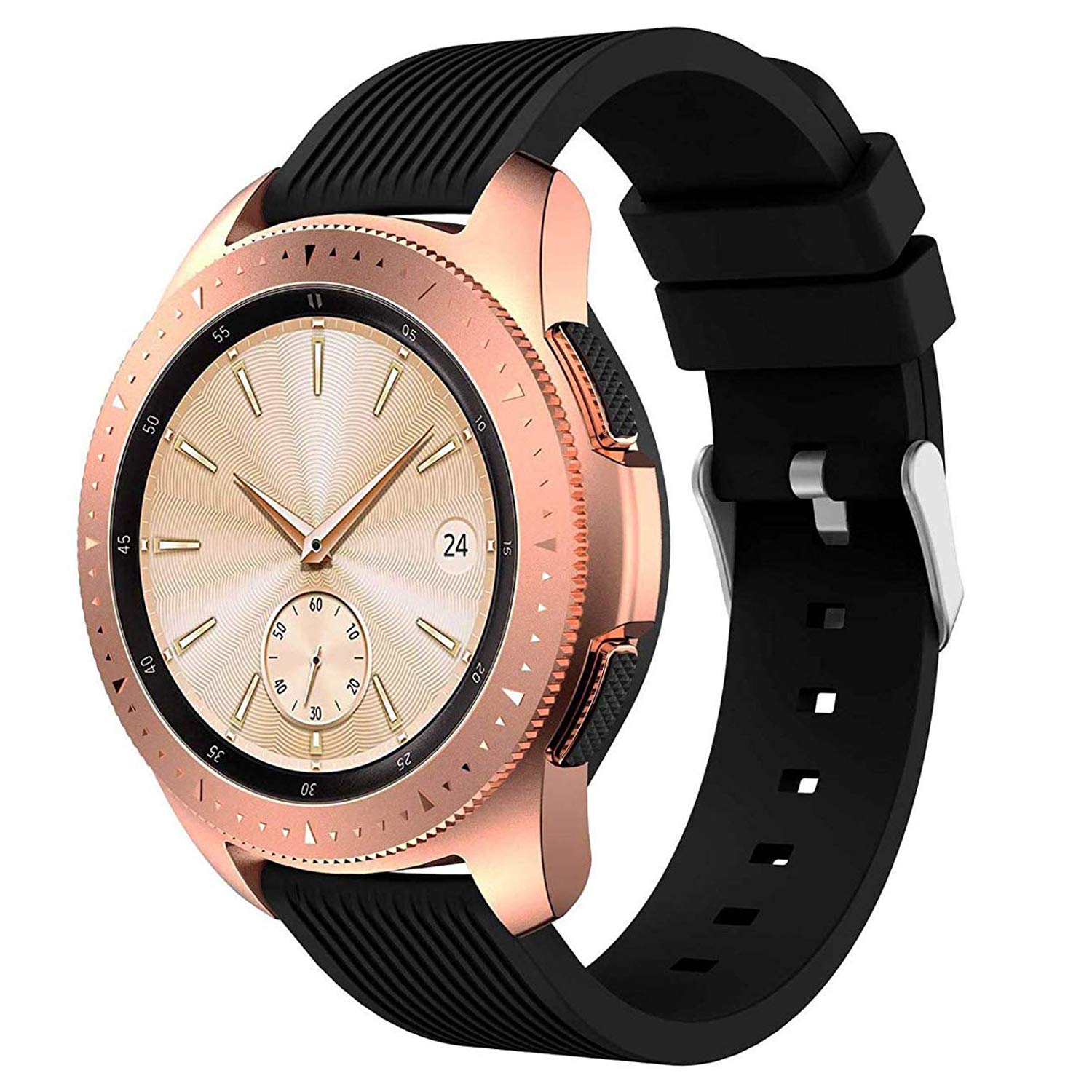 BarRan Watchband for Gear Sport 2017/ S2 Classic, 20mm Striped Soft Silicone quick released Sport Watch Strap for Samsung Gear Sport 2017/ Gear S2 Classic