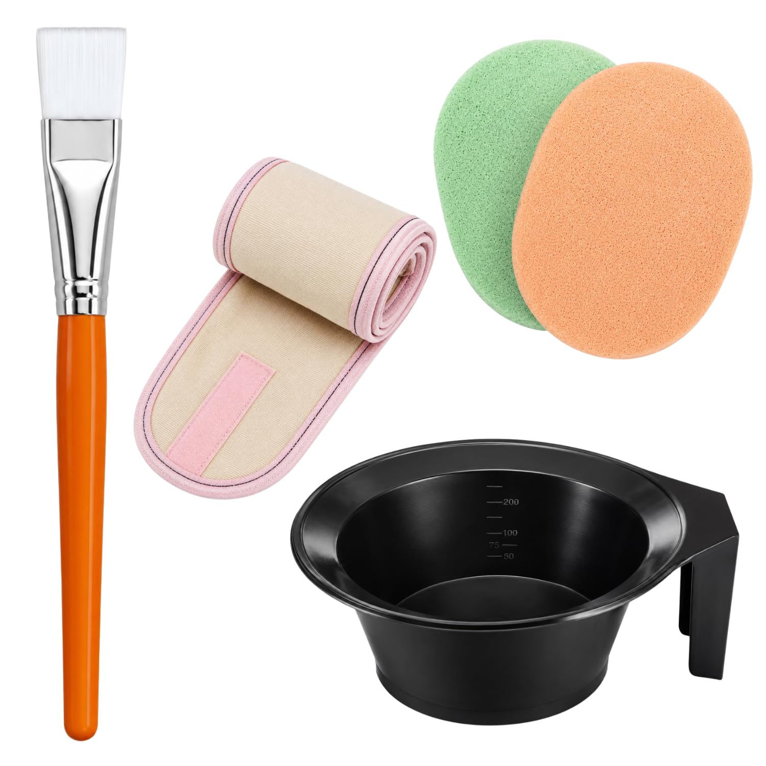 Onward Woden Brush Mixing Bowl 2Pcs Soft Sponge Headband Set | Complete Facial & Hair Care Mixing Kit | Salon & Home Use Beauty Tools Combo | Durable, Lightweight & Easy to Clean For Women (Woden Brush,Bowl,Sponge,Headband)-image-44