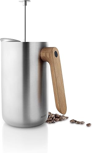 Miniatura 4 de Eva Solo Nordic Kitchen - Cafetera de prensa francesa de 34 onzas, jarra de acero inoxidable Thermo cafetiére con mango de madera de roble, diseño