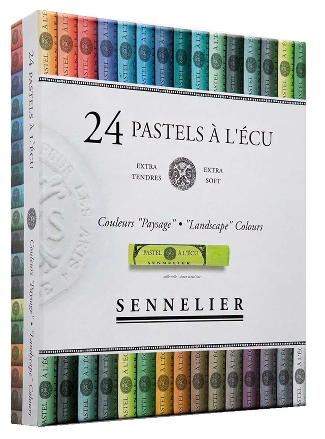 Sennelier zestaw suchych pastelowych kred, 24 pastelowe kolory, delikatny krajobraz, bardzo drobny, sztuczna jakość (import z Francji)