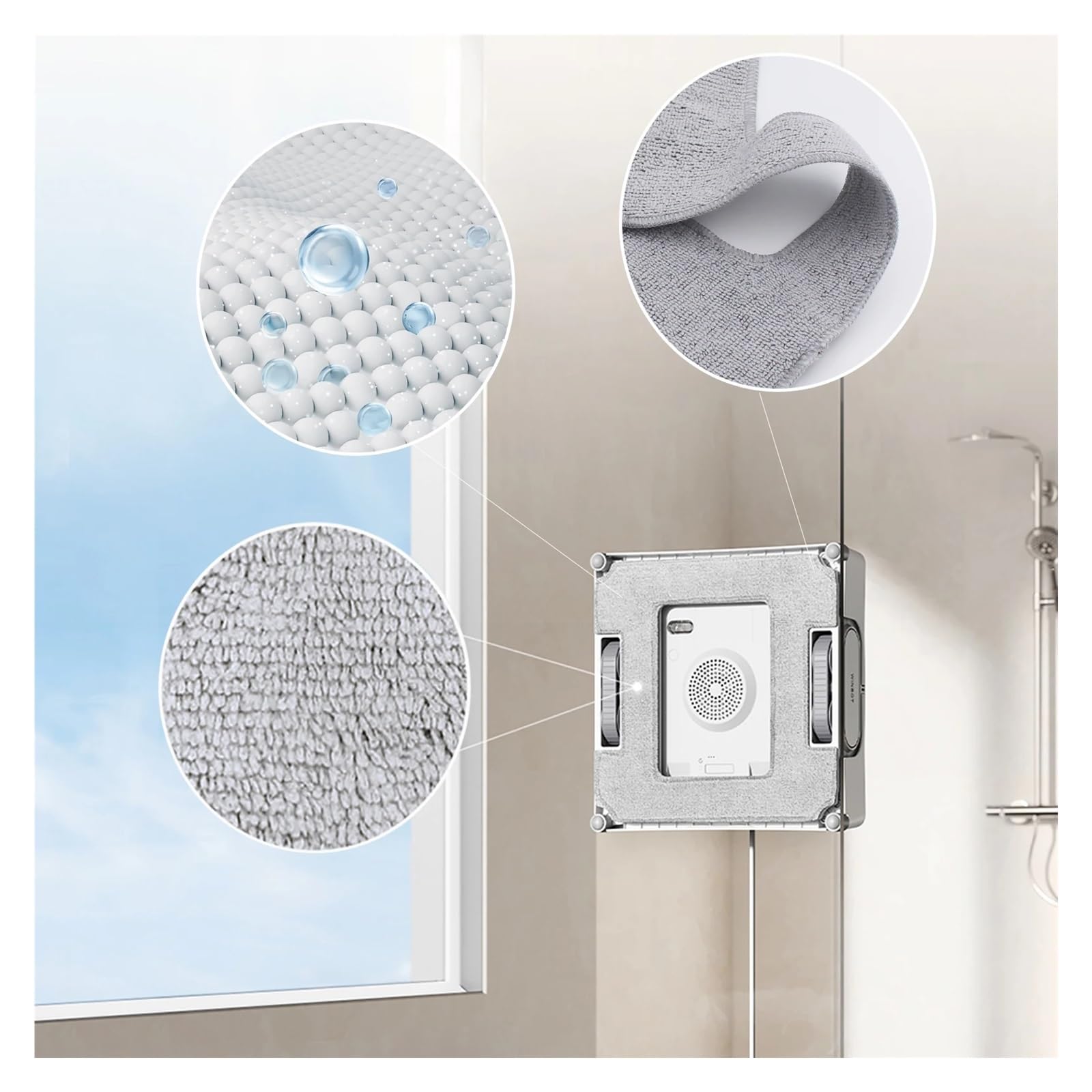 WINBOT W2/W2 OMNI対応 クリーニングパッド ECOVACS W2 & W2 OMNI用ワイピングパッド 2枚入り (W-CC02-0009