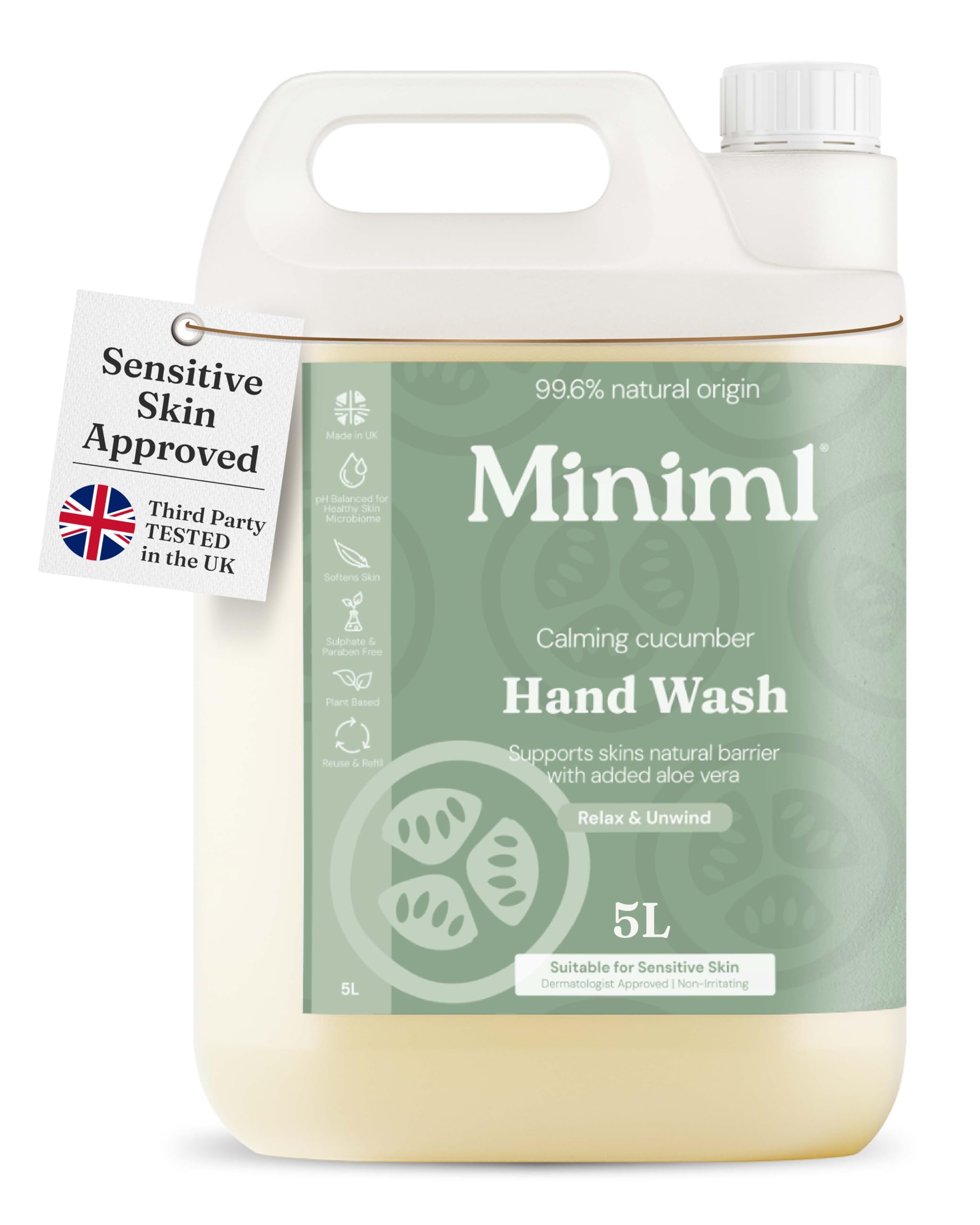 Miniml Calming Cucumber Hand Wash - 5L