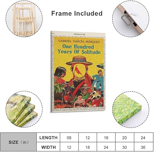 Miniatura 2 de Gabriel Garcia Marquez Book Poster. A Hundred Years of Lonely Book Cover Art Poster Canvas Painting Posters And Prints Wall Art Pictures for Living