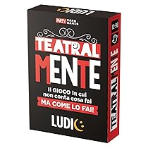 Ludic – Teatralmente – Il Gioco in cui Non Conta Cosa Fai Ma Come Lo Fai! – Gioco di Società 4-16 Giocatori, Anni 12+, Un Gioco di Carte per Tutta la Famiglia | IT60889