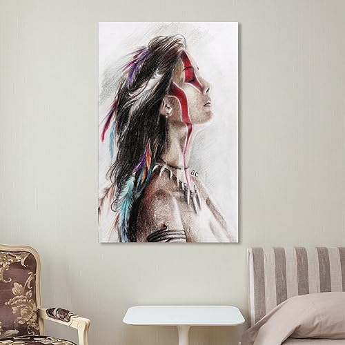 Miniatura 7 de Lienzo decorativo de anime Art A Taino Indian Warrior para decoración de pared, póster de pintura en lienzo, pósteres e impresiones artísticas de