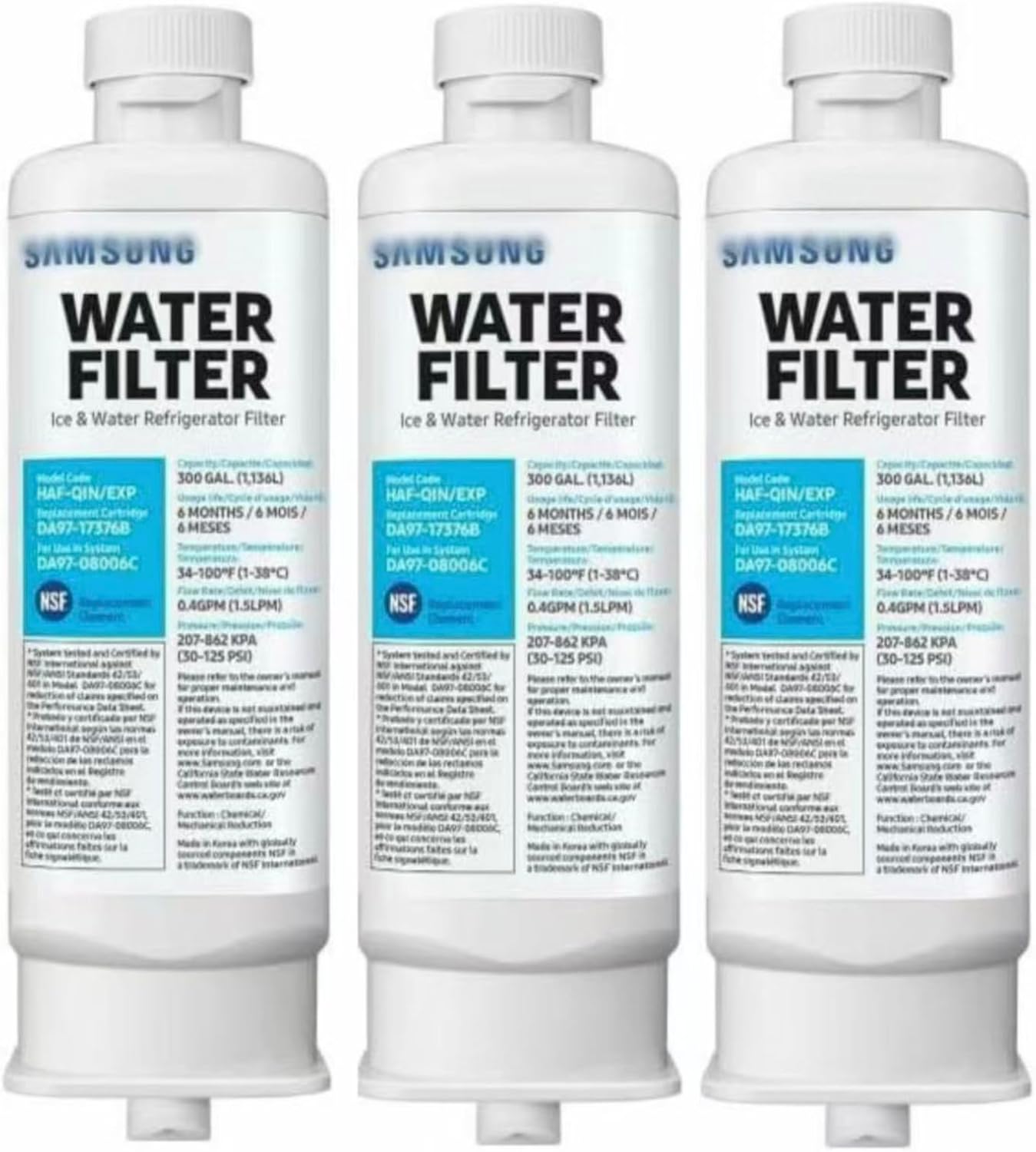 DA97-17376B Replacement for SAMSUNG Water FiIter DA97-17376B,Compatible with SAMSUNG HAF-QIN/EXP,DA97-08006C,RF23M8070SG（3 PACK）