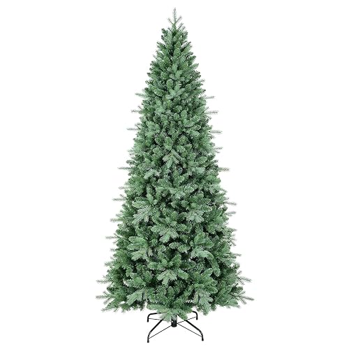7 FT Artificial Skinny Christmas Tree,Unlit Blue Spruce Slim Pencil