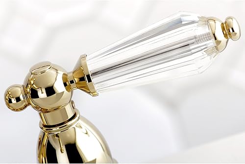 Miniatura 4 de Kingston Brass KS7002WLL Wilshire Grifo de baño central de 4 pulgadas, 4-12 pulgadas en alcance de boquilla, latón pulido