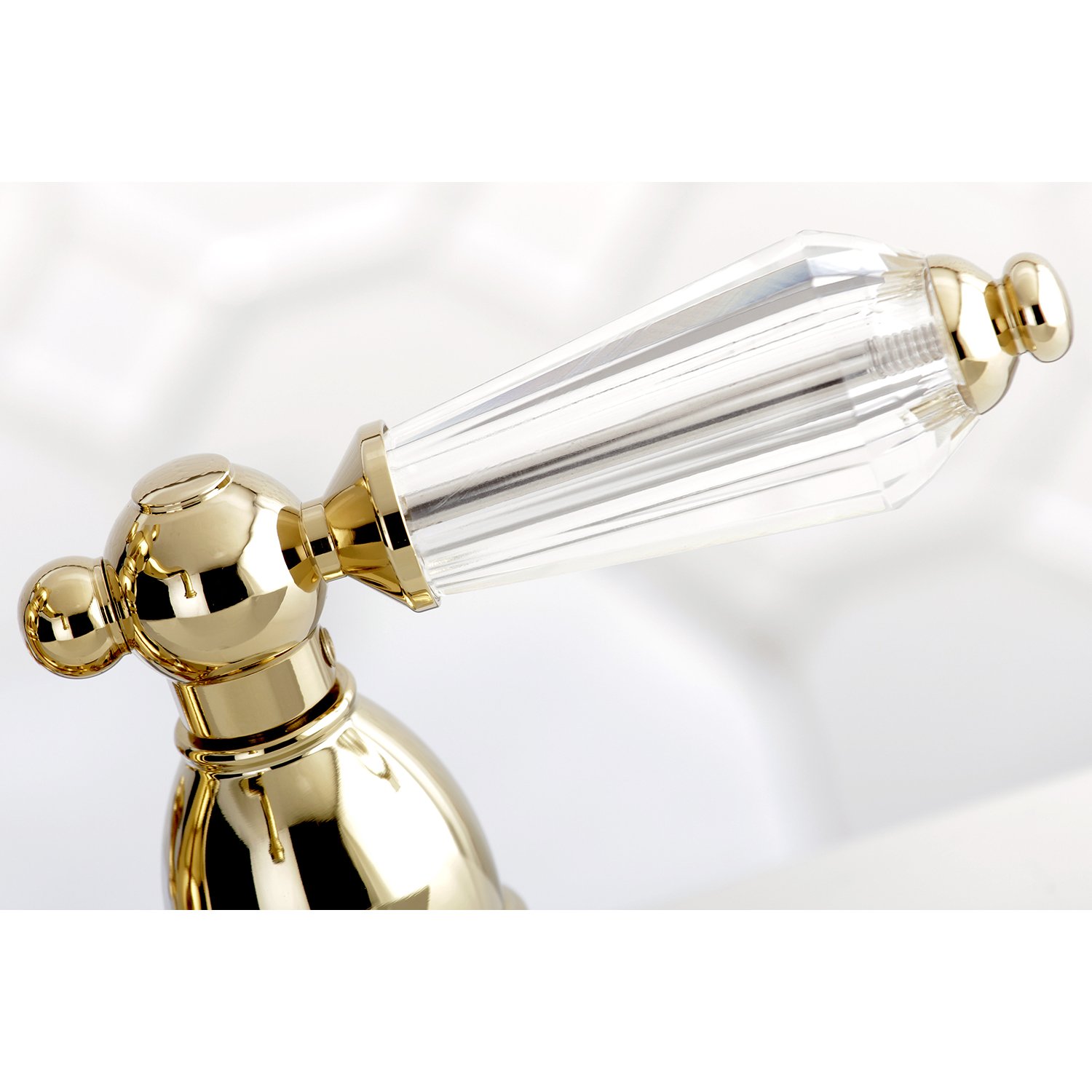 Kingston Brass KS7002WLL Llave de Grifo de baño de 10,16 cm con válvula Clic-clac, latón Pulido, 4-1/2" in Spout Reach