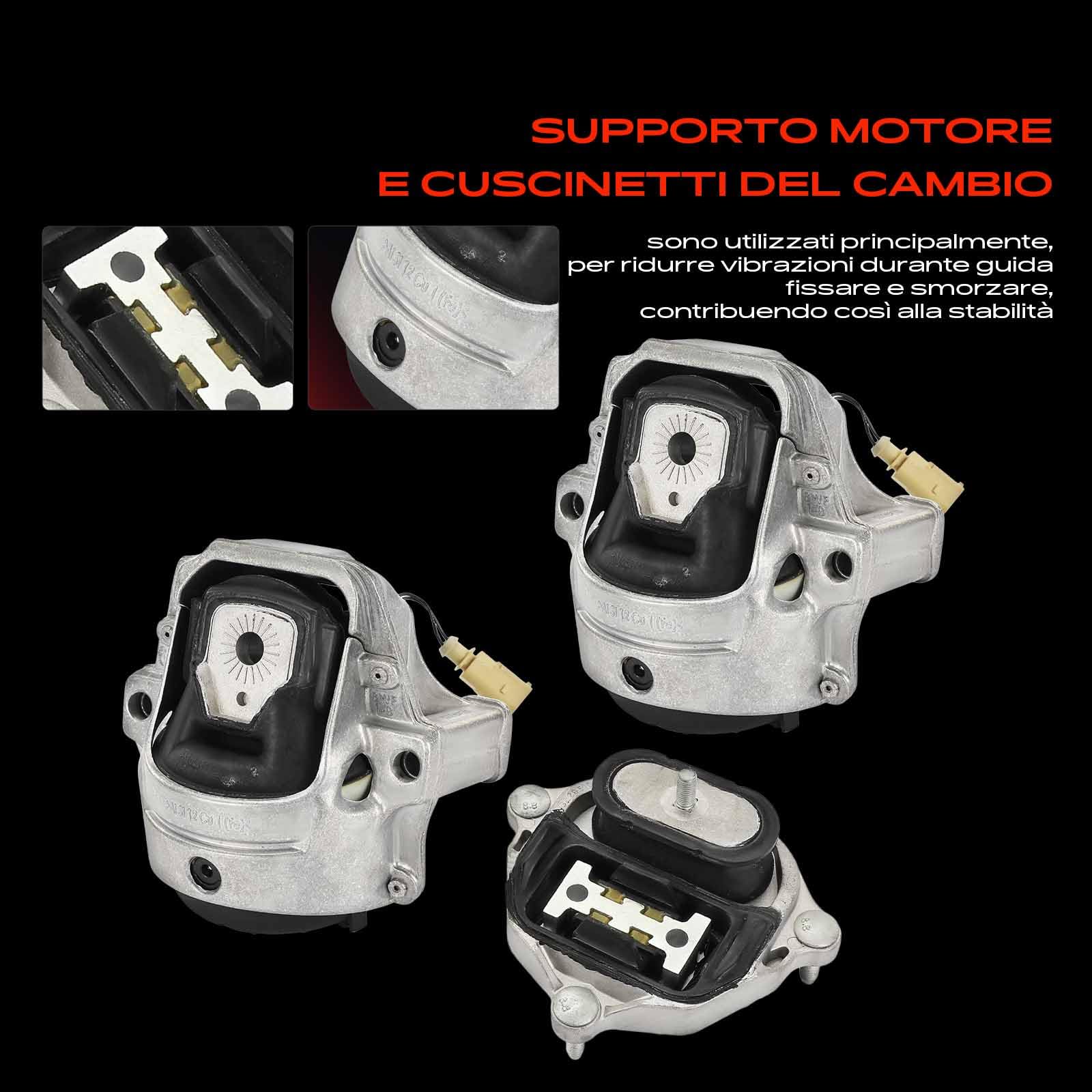 Frankberg 3x Supporto motore Supporto trasmissione Trasmissione automatica | 8K0399151DB; Compatibile con: A4 Avant 8K5, A4 Allroad 8 km, A5 Sportback 8TA, A5 8T3, A4 8K2