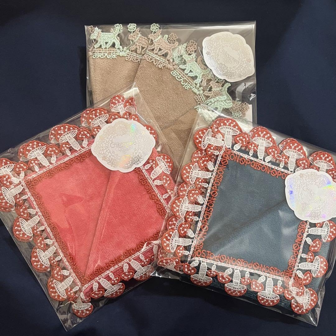 Amazon.co.jp: 近沢レース ハンカチ おさんぽ ブラウン 毒きのこ