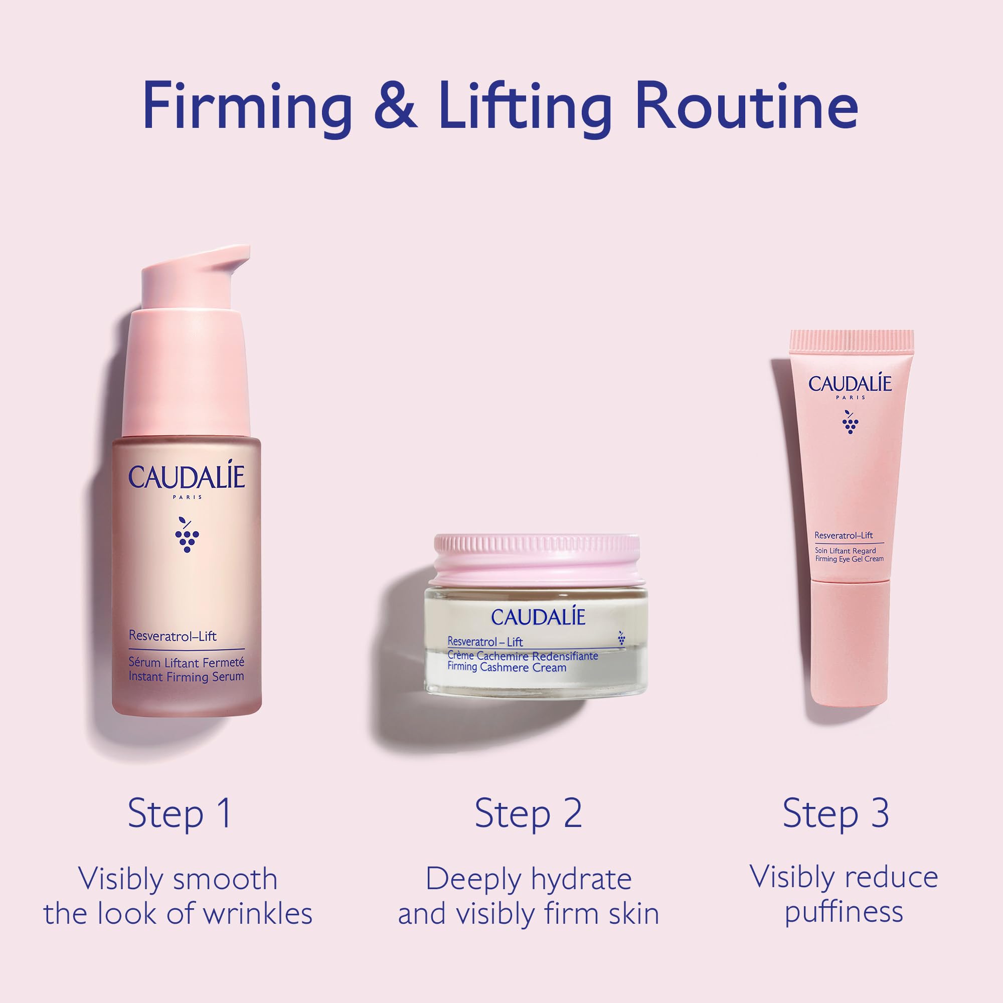 Caudalie Resveratrol-Lift Lift & Firm Essentials Skin Care Gift Set with Full-Size Resveratrol-Lift Serum + 2 Free Travel-Size Products ($126 Value)