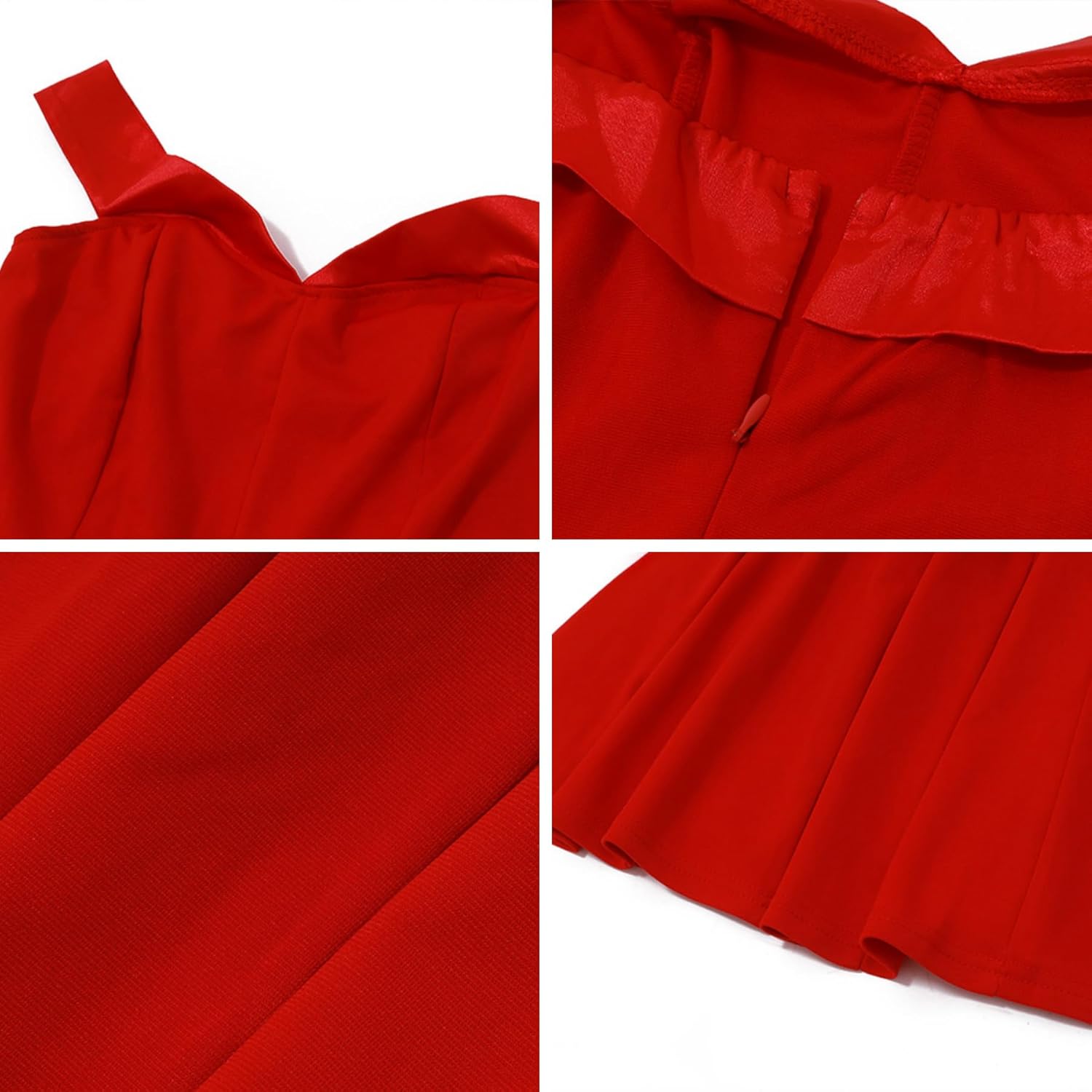 ZGMYC Women’s Elegant Off Shoulder Homecoming Dress Sexy Satin Sleeve A Line Mini Dress Strapless Cocktail Party Prom Dress - Image 6