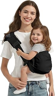 Toddler Carrier Sling Carry for 8-40lbs, Adjustable Baby Carrier Sling One Size Fit All, Hip Seat Newborn Baby Carrier Breathable & Ergonomic Design, Black