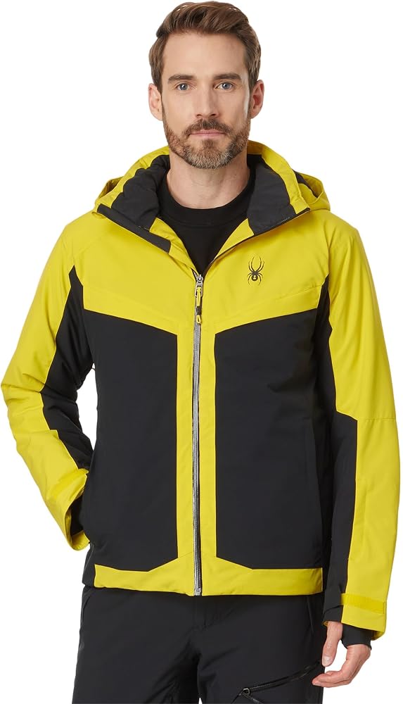 SPIDI メンズジャケット M ブラックイエロー Amazon.com: Spyder Mens Copper Jacket Acid Yellow Medium