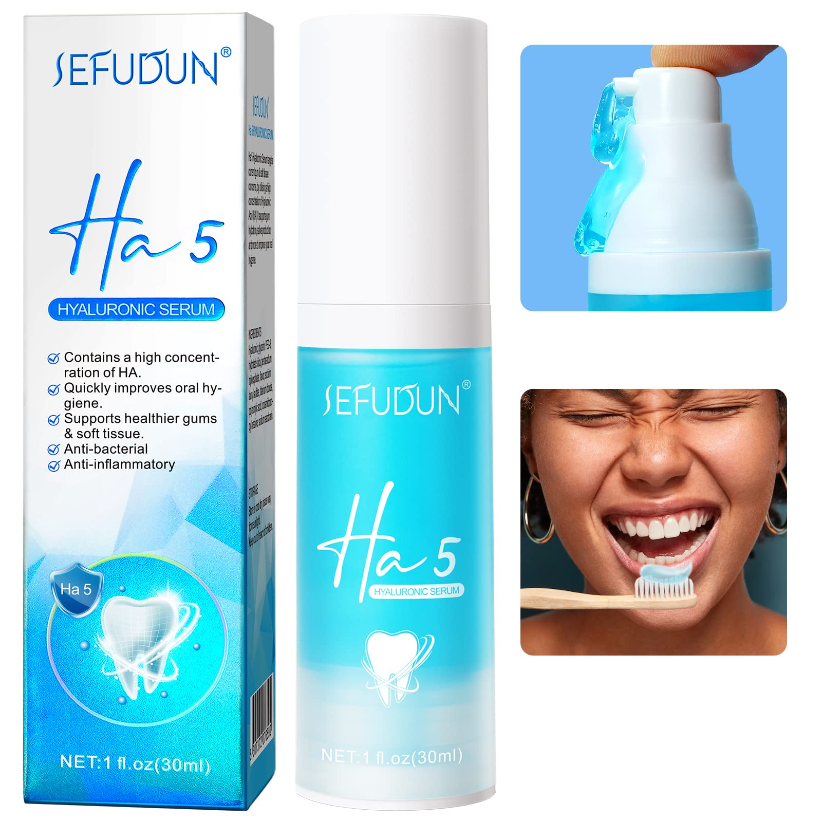 Buy Teeth whitening Toothpaste,Natural Toothpaste Contains HA5