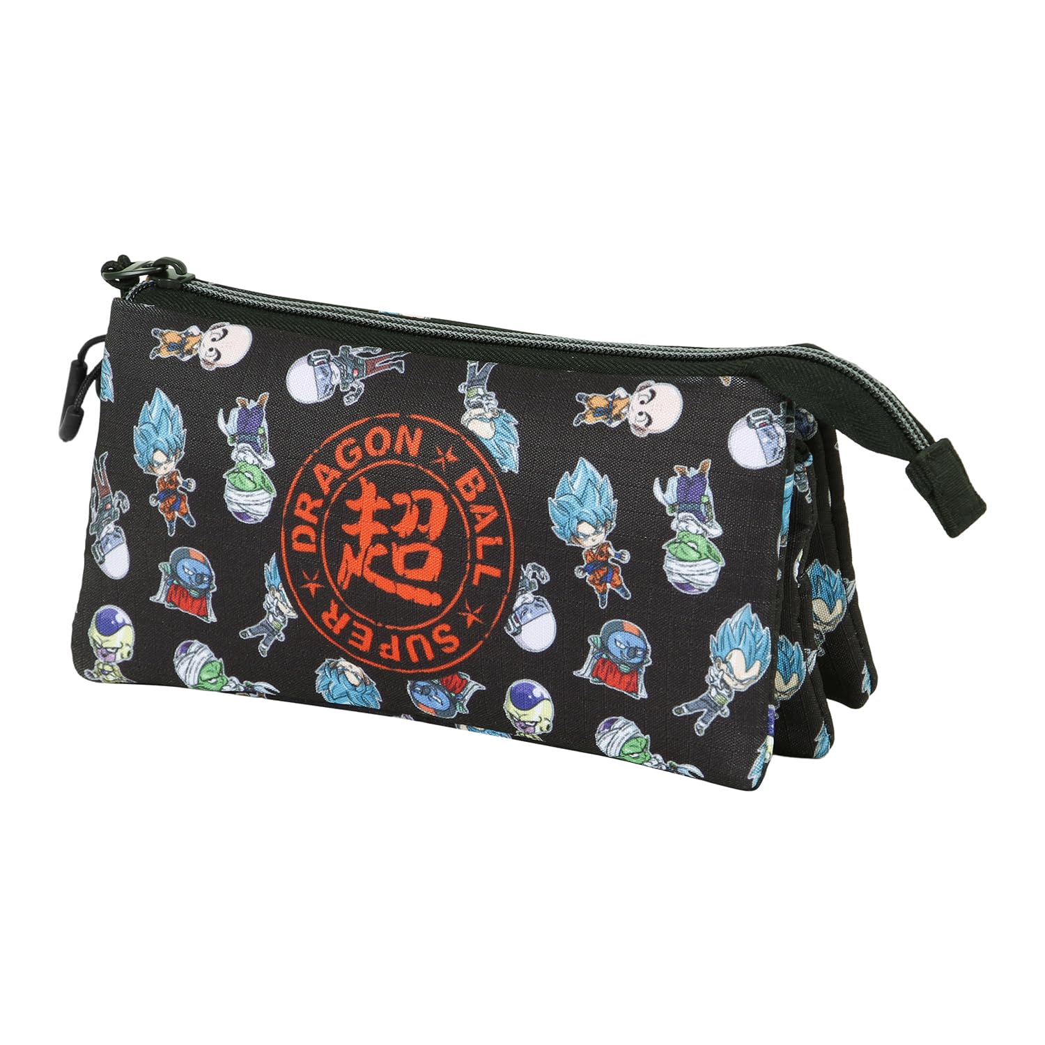 Dragon Ball (Bola de Dragón) Androids-Estuche Portatodo Triple ECO, Negro, 23 x 11 cm