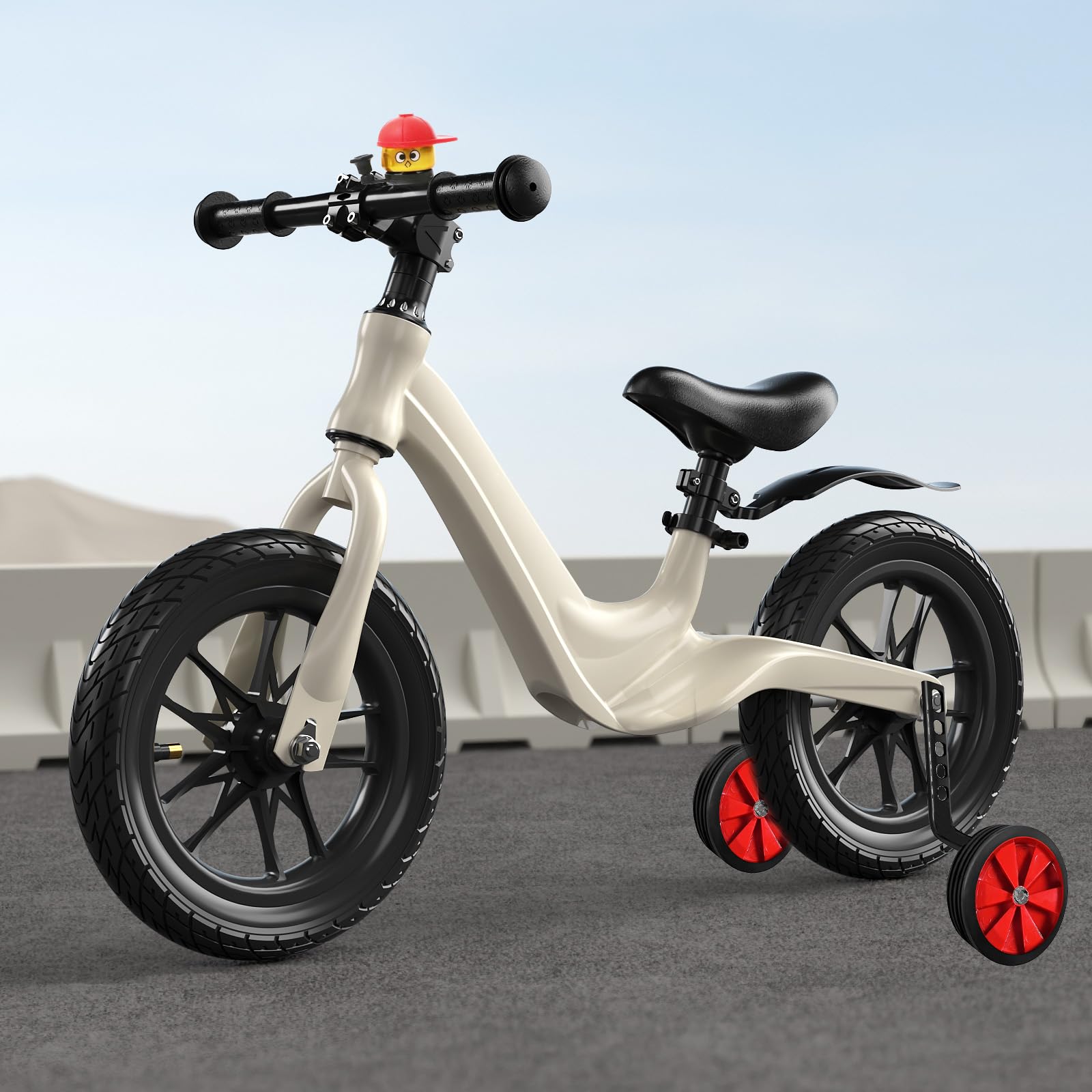 Stabilisateur Velo,Roues D'entraînement Réglables,Vélo Roue Auxiliaire,Universelles Roues de Vélo Stabilisateur,Roulette Velo Universelle,pour Vélos 12-20 Pouces