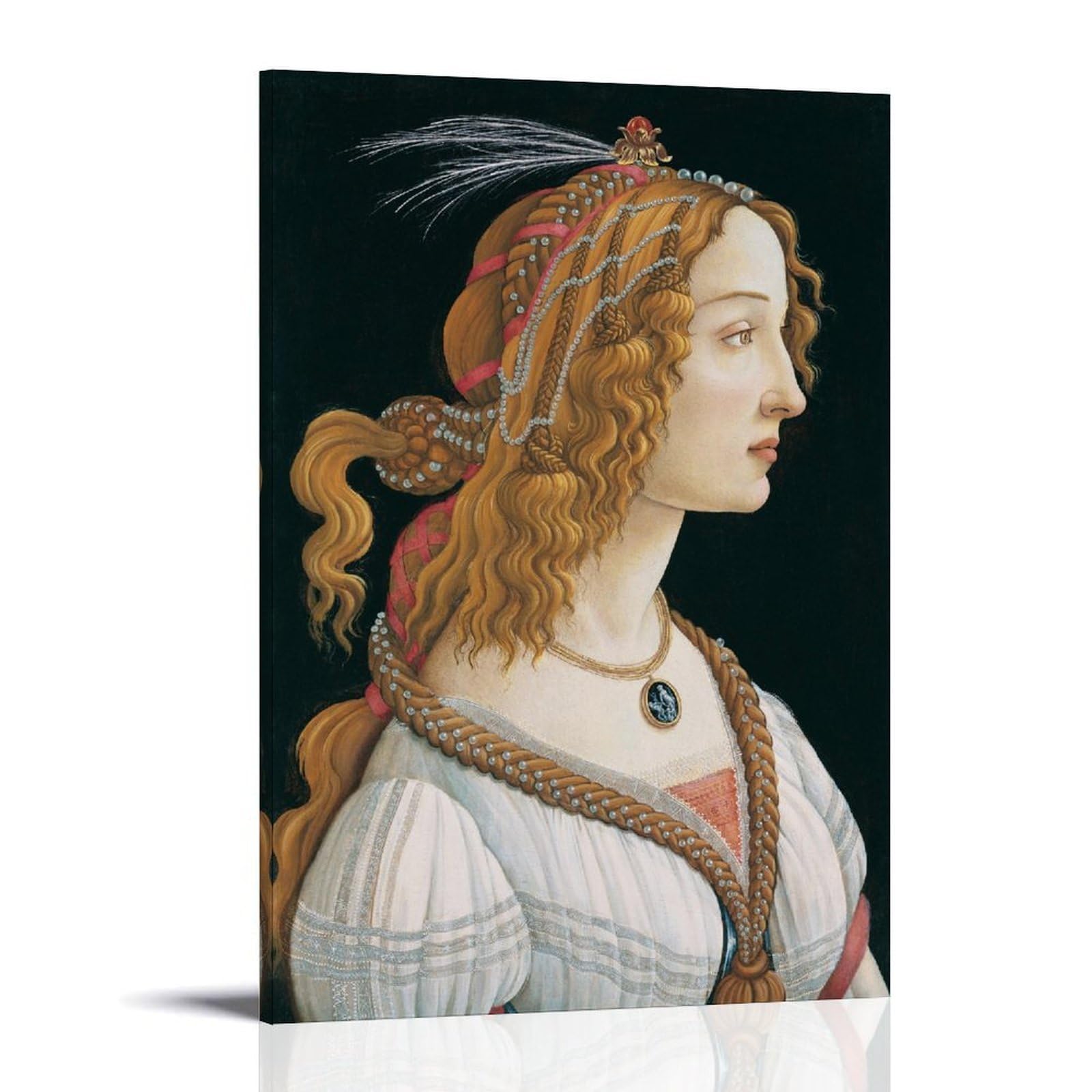 Generisch Sandro Botticelli's Retrait of A Woman Poster Canvas Poster Impresión artística 20 x 30 pulgadas