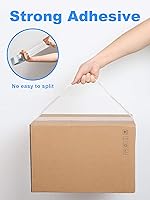 Vista 5 de JARLINK Paquete de 2 pistolas dispensadoras con 2 rollos de cinta con cinta de embalaje transparente (18 rollos) para embalaje de envío, sellado