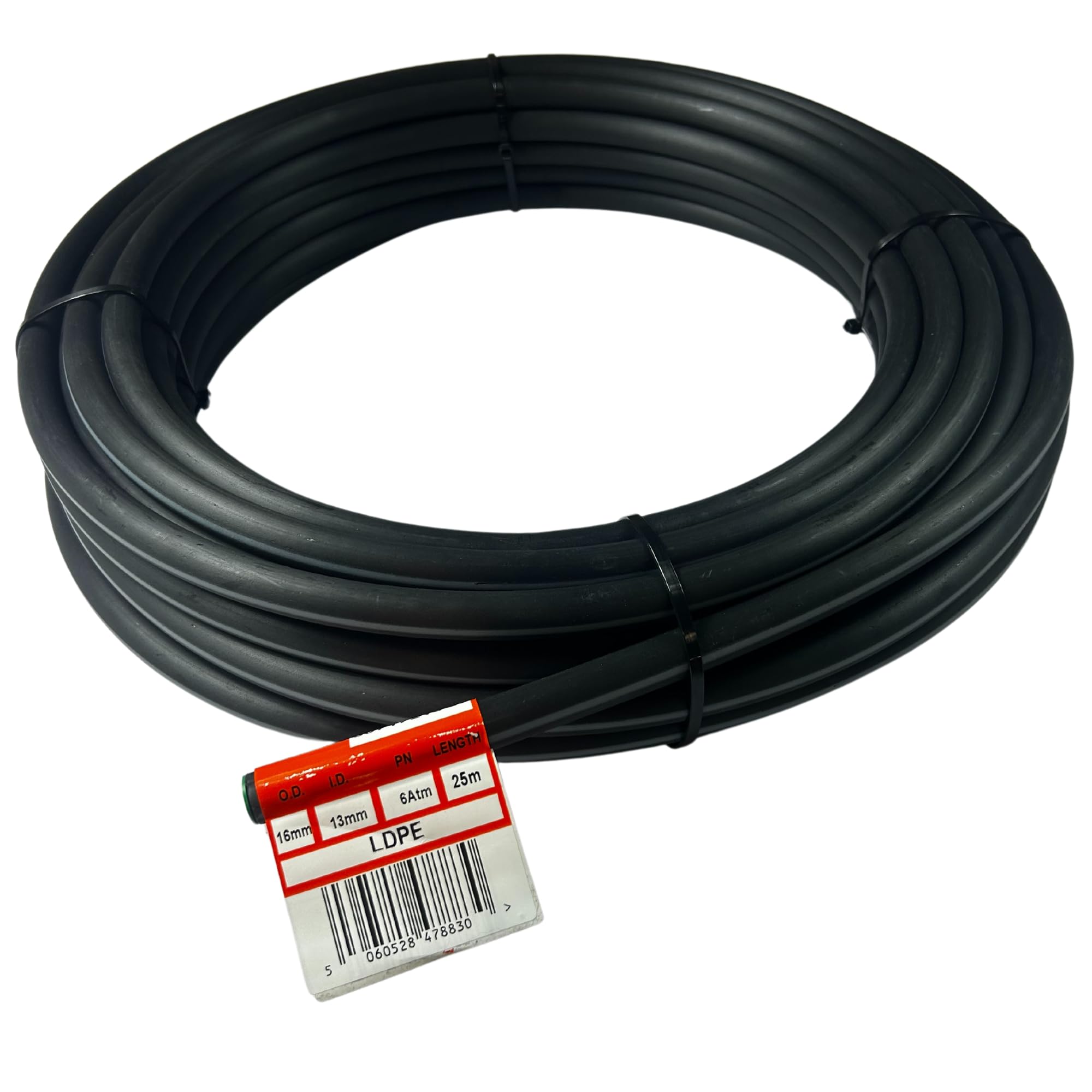 13mm Irrigation Supply Pipe - 13mm LDPE (Black) - Various Lengths (25m)
