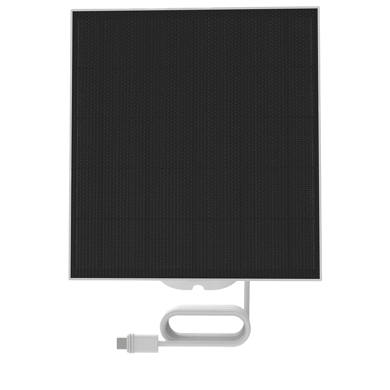 Painel Solar CHAMBERLAIN para Câmera Externa myQ, 3,8 W e 5 V, cabo USB-C de 2 m, rotação de 360° e inclinação de 180°