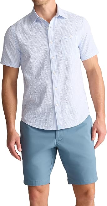 UNTUCKit Short Sleeve Performance Seersucker Shirt for Men