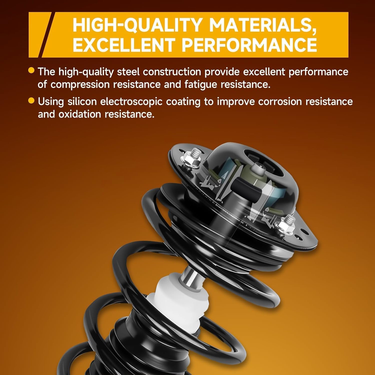 Front Struts Complete Shock Absorber SET OF 2 Assembly Compatible with Chevy Silverado 1500 5.3L 4.8L 1999-2006,Tahoe 5.3L 2000-2006,Avalanche 1500 5.3L 2002-2006,GMC Sierra 1500 5.3L 1999-2006 & More