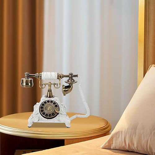 Miniatura 3 de Teléfono de estilo antiguo vintage, teléfono de escritorio con cable, teléfono retro, rotativo, antiguo, con cable, escritorio, oficina en casa,