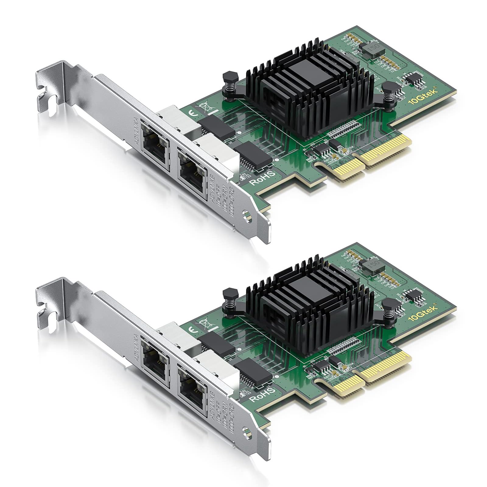 10Gtek 1000Mbps Gigabit Ethernet Converged Network Adapter (NIC) with Intel I350AM2 Controller, Ethernet PCI Express Network Card, Dual Copper RJ45 Ports, PCIE 2.0 X4, Compare to Intel I350-T2, 2-Pack-image-11