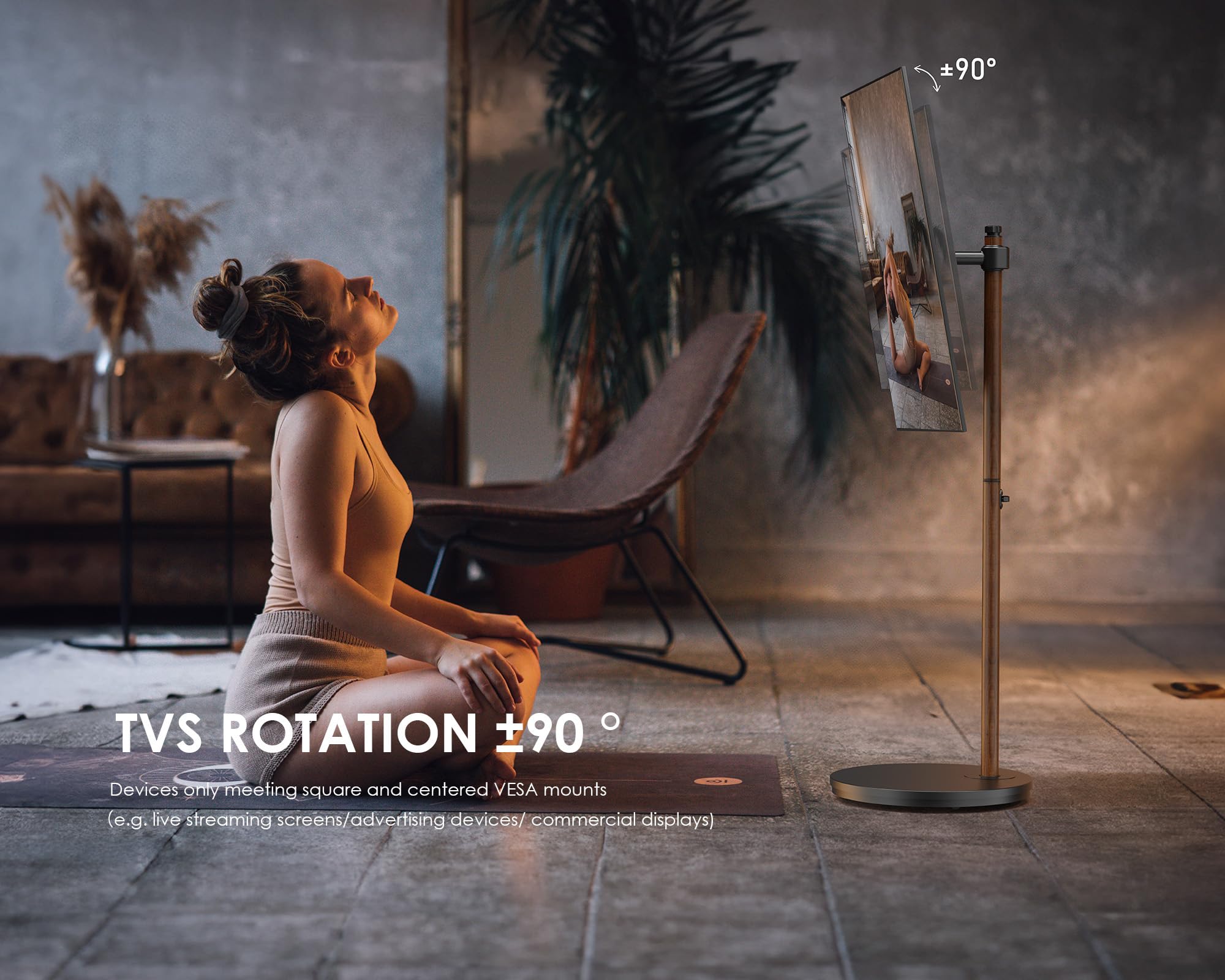 FITUEYES Design Floor TV-standaard voor 24-48 inch tv's in hoogte verstelbaar vrijstaande tv-standaard ± 90 ° draaibaar Max VESA 200 * 200 mm belasting 20 kg Master Series