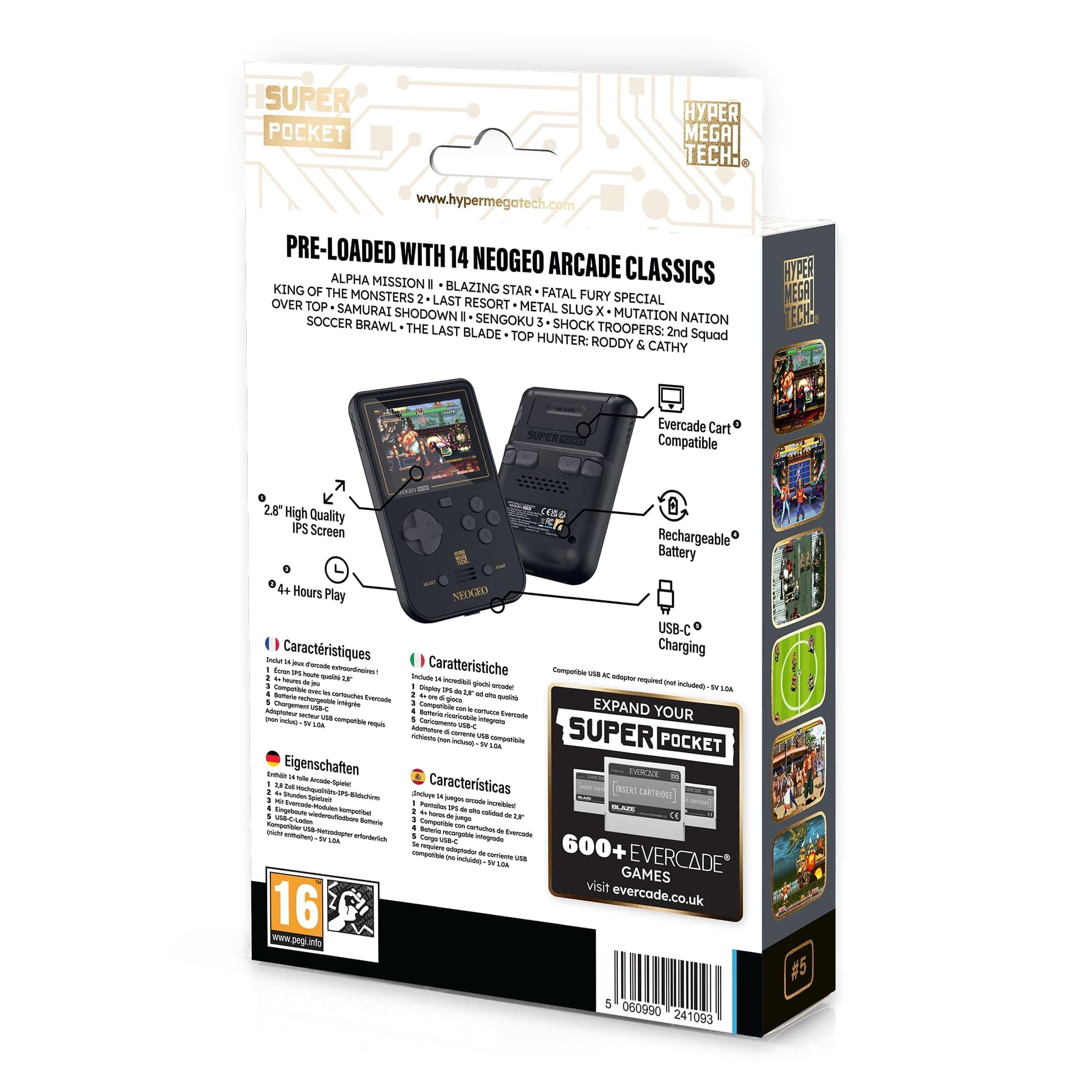 HyperMegaTech! Super Pocket NEOGEO Edition, Plug & Play Video