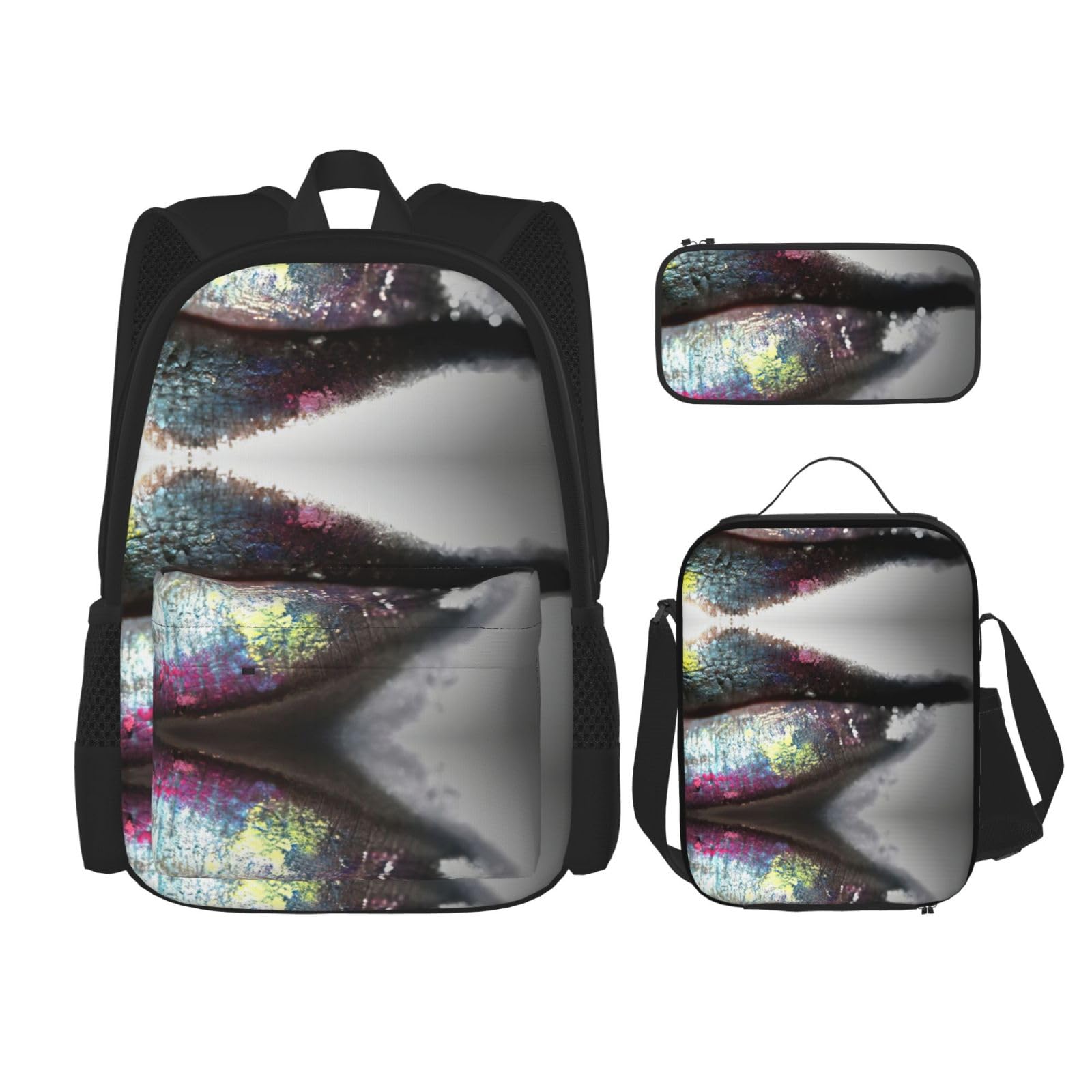 Ensemble cartable avec compartiment isotherme et trousse de cours - 8