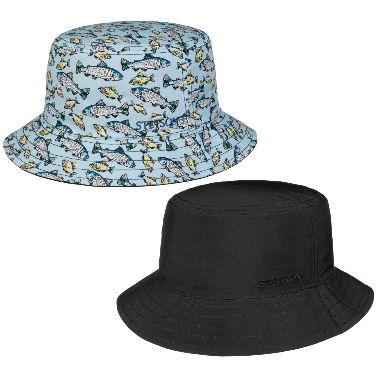 Stetson Allover Fish Bucket Wendehut Flexibel Stylisch UV-Schutz 40 Damen Herren Frühjahr Sommer