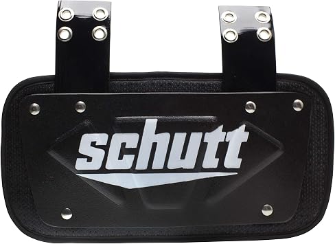 Schutt Sports Varsity Back Plate Varsity Football Pad Back Plate, Black/White, Adult