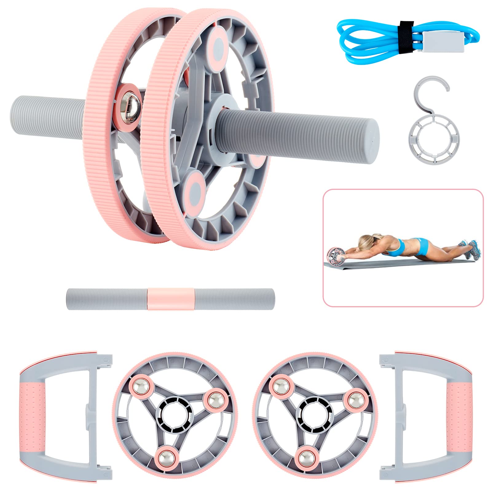 腹筋ローラー　ダンベル 腹筋ローラーやバーベルなど5つの機能が1つになったダンベル『5