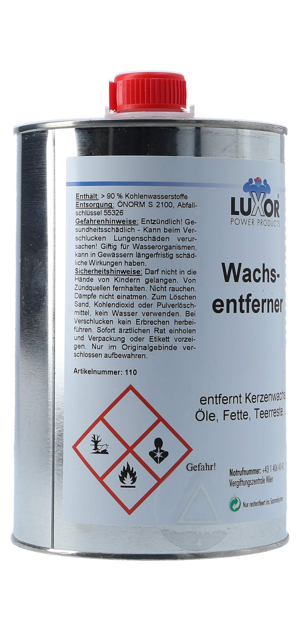 Wachsentferner 1000ml - speziell für die Entfernung von Kerzenwachs, Ölen, Grillfetten, Teerresten etc.