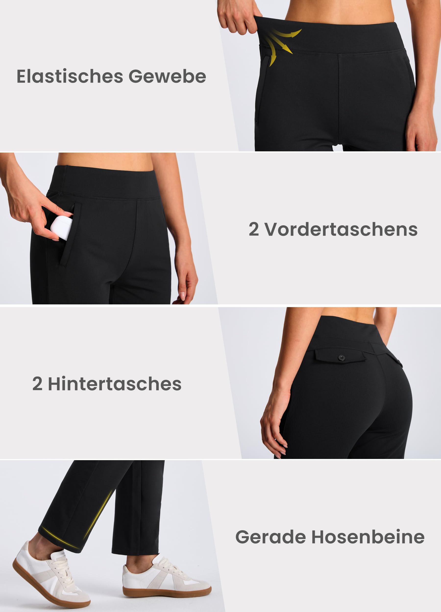 Damen Gefütterte Golfhose Mit Fleece Warme Sporthosen