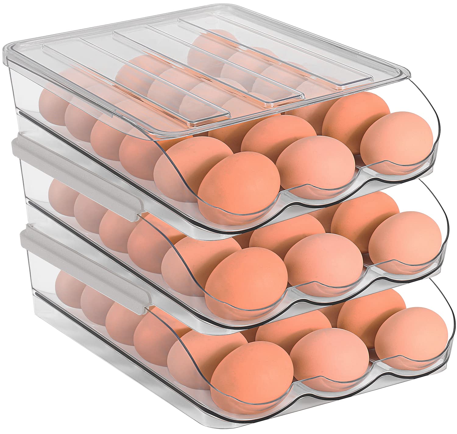 Boîte de rangement pour œufs frais Sooyee pour organiser le frigo familial en plastique