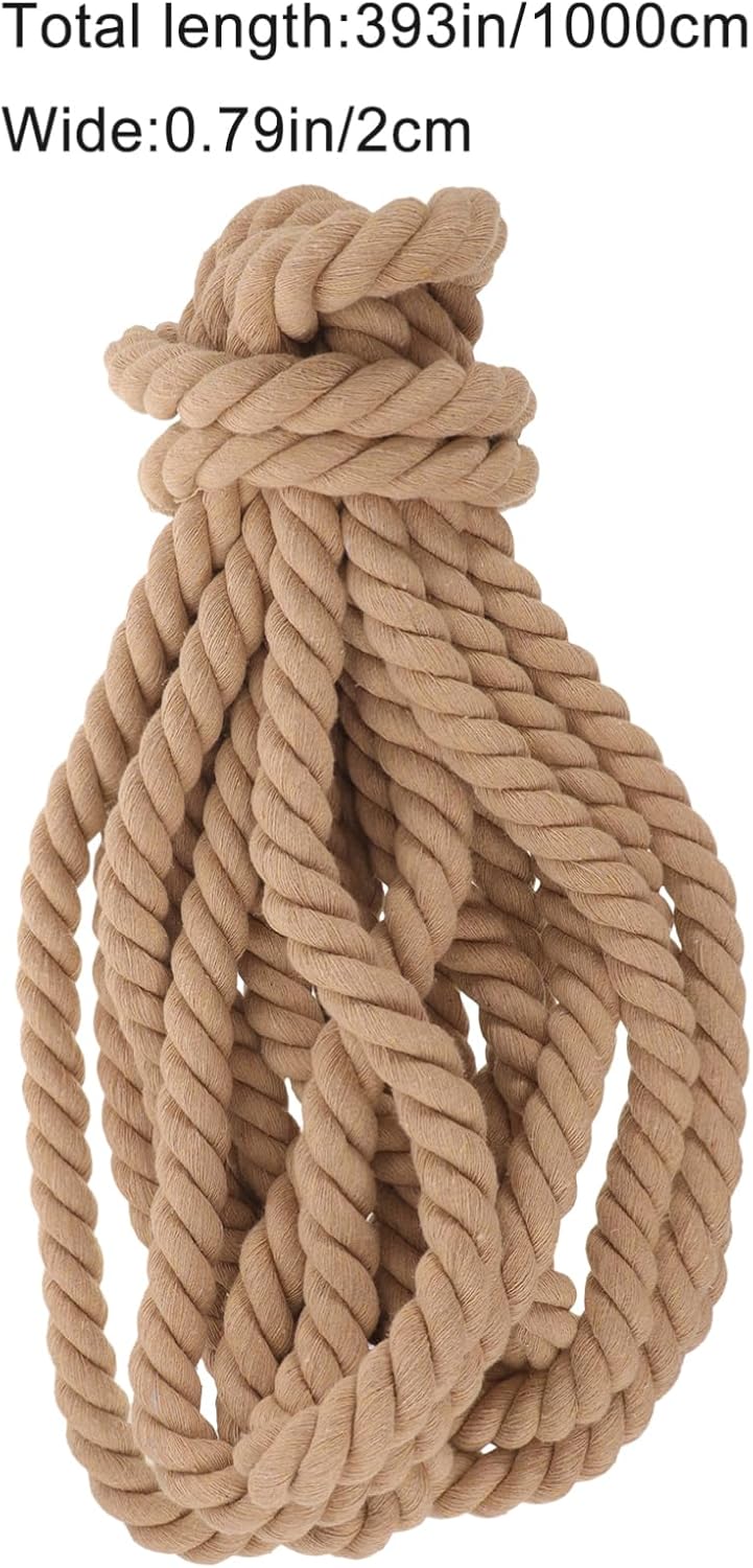 Nautical Hemp Rope for Crafts Durable Deck Fence and Garden Handrail Rope Easy to Install for Outdoor Decor and Safety