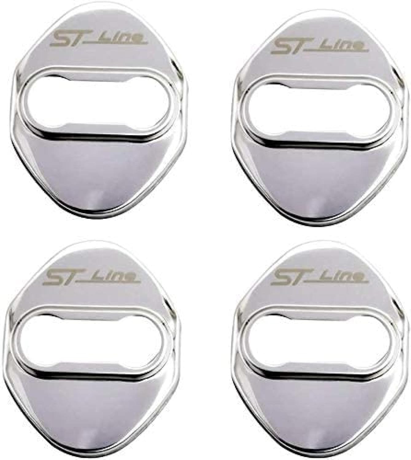 Amazon HXKGSMG 厚みのある304ステンレス鋼の車のドアロックカバードアロックカバー。フォードフォックスビニアレイストライン