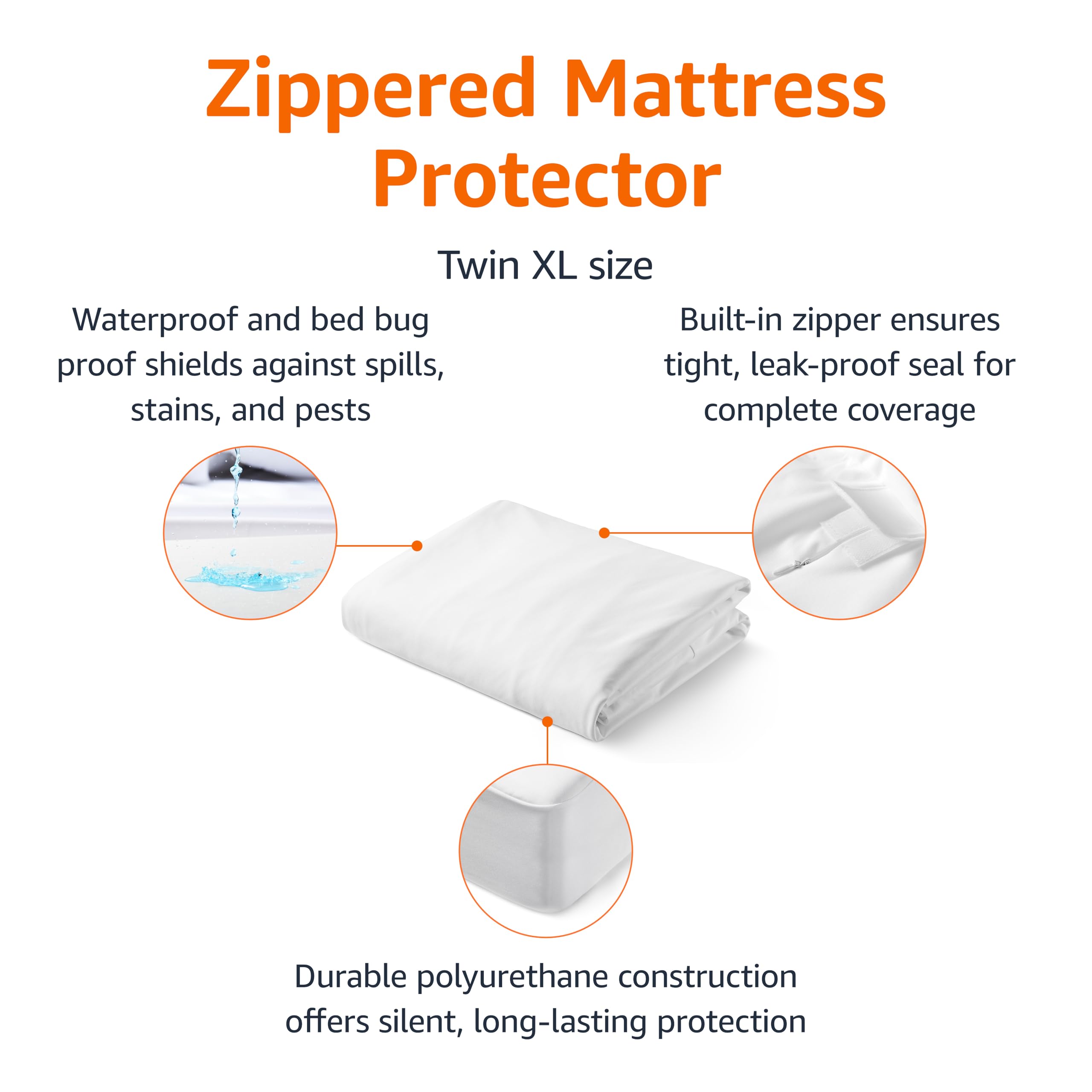 Condition photo showing New/Like New for amazon basics zippered waterproof mattress encasement, twin xl