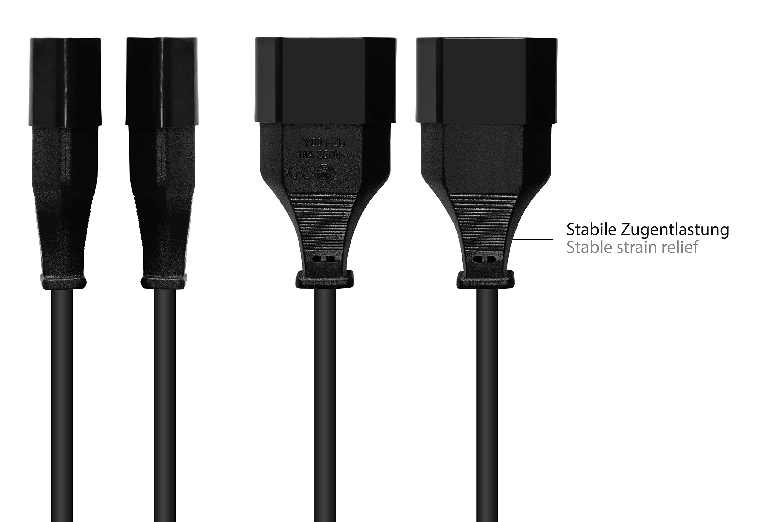 Kabelmeister Euro-verlenging - 20 Cm - Euro-stekker Type C  Recht  Op Stekker Cu   0 75 Mm2   Stroomkabel Verlenging 5 M Sonos Geschikt   Zwart