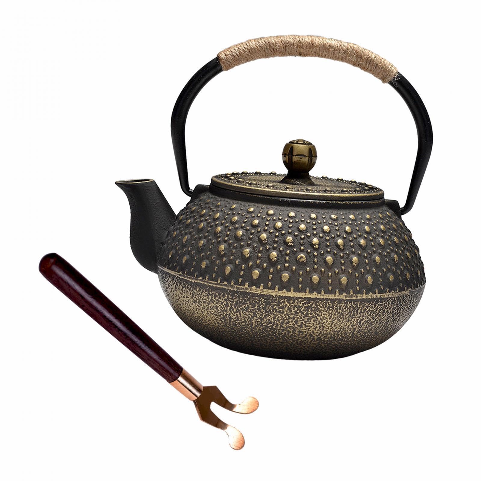 Tetera de hierro fundido, tetera japonesa para doméstico, exterior, camping, diseñada para preparar infusiones, hervidor de agua para cocina, hotel.