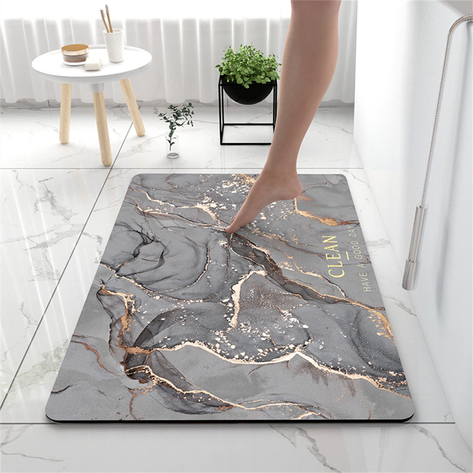 Tappetino Da Bagno Natalizio Con Pupazzo Di Neve | Stampato 3D | Morbido E Assorbente | Antiscivolo Per Doccia E Vasca