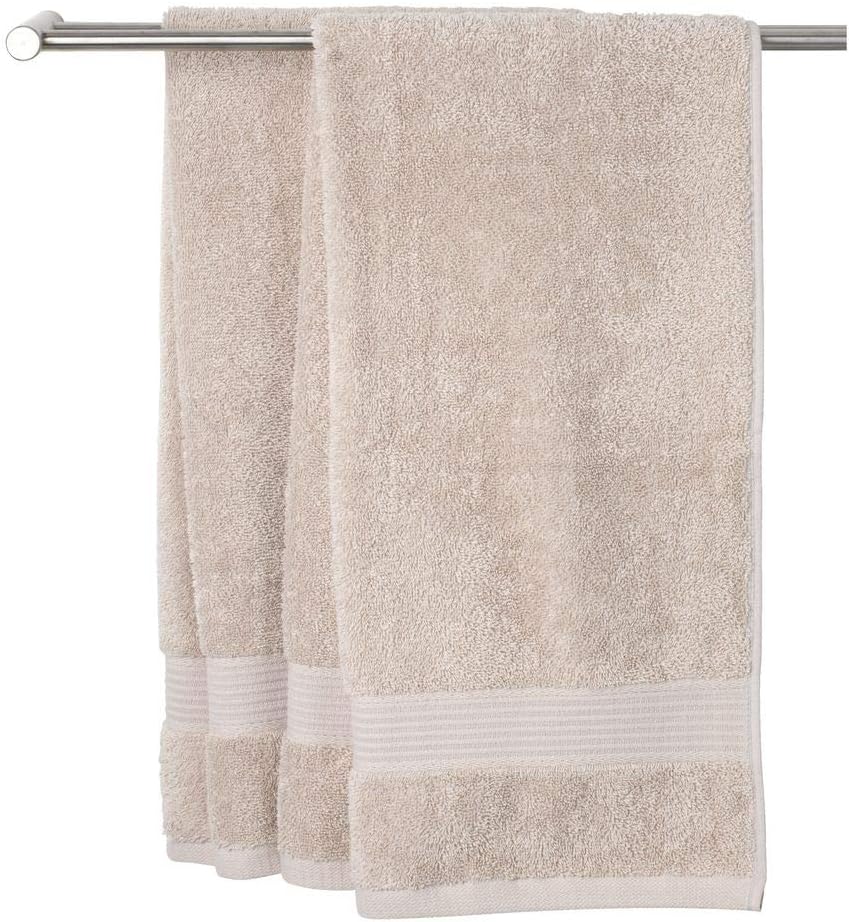 Pre-Shrunk Pre-Washed Softened Organic Hemp Terry Cloth Towel, 500 GSM (Sand, Bath Sheet, 40x60)