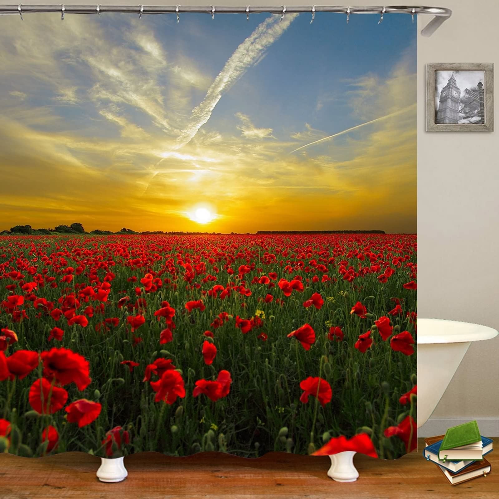 Rideau de douche imperméable en polyester KnSam 180x200cm pour salle de bain
