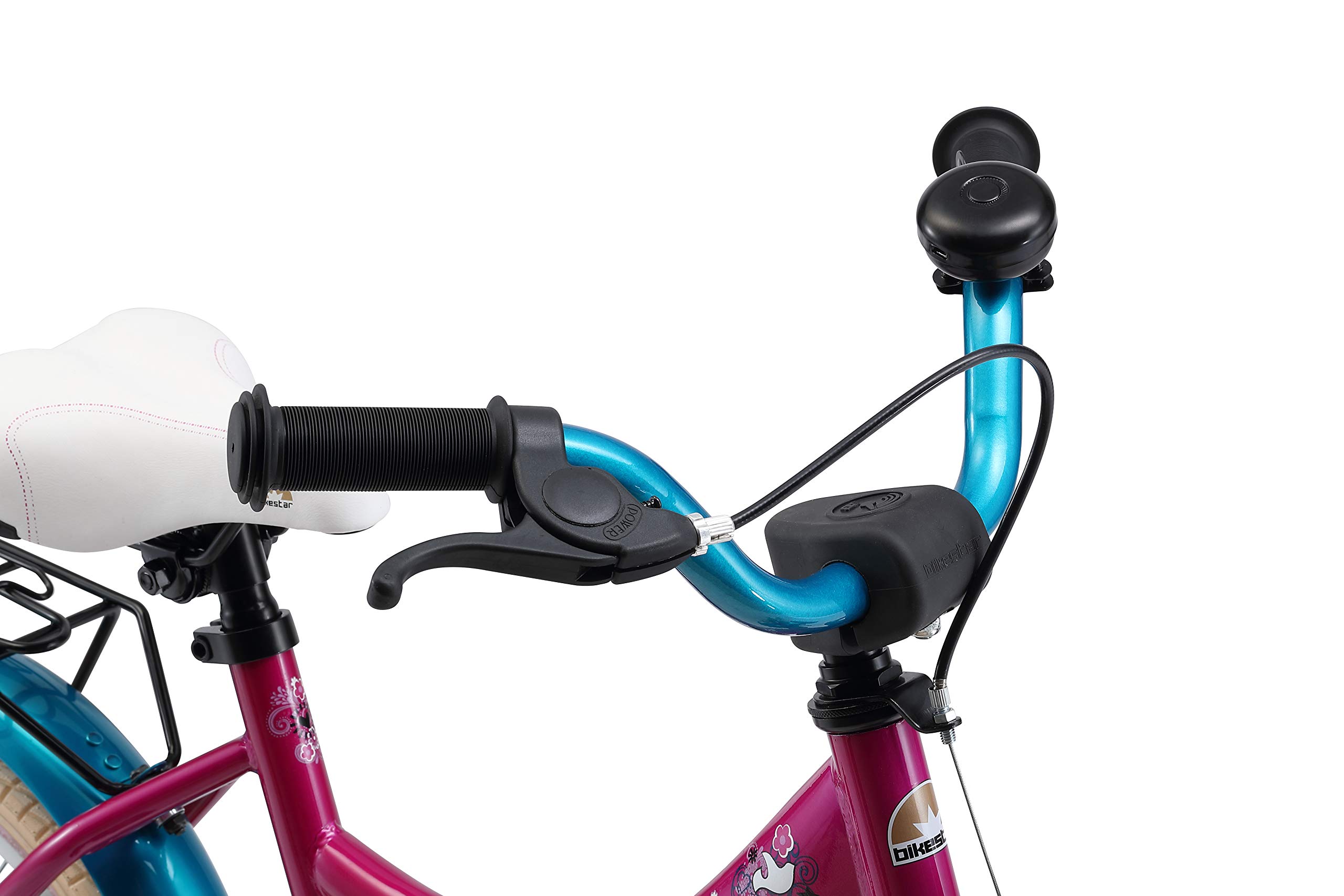 BIKESTAR Children's Bike for Boys and Girls 6 Years | 20 Inch Mountain Bike with Brakes | Lilac & Turquoise
